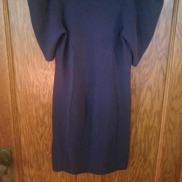 Ted Baker Scoop Neck Bodycon Dress Navy Blue Size TB Size 3 US  8 - Picture 10 of 10